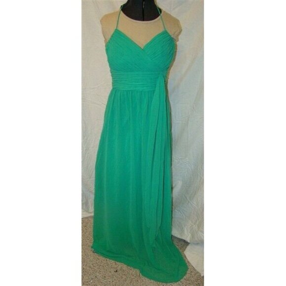 New Ralph Lauren Green Halter Prom Dress Sz 8
